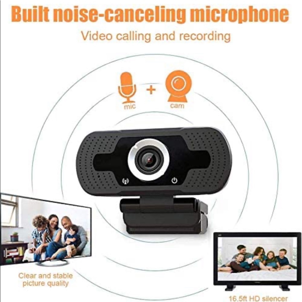 1080P Webcam, NP HD PC Webcam USB Mini Computer - Picture 2 of 7